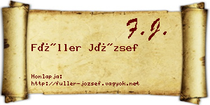 Füller József névjegykártya