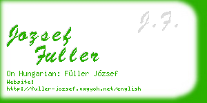 jozsef fuller business card