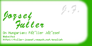jozsef fuller business card